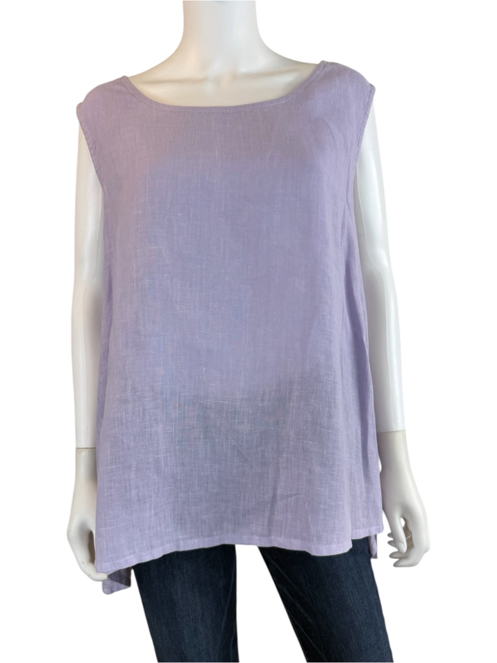 Bryn Walker Lilac 100% Linen Tank Size Xl F0924